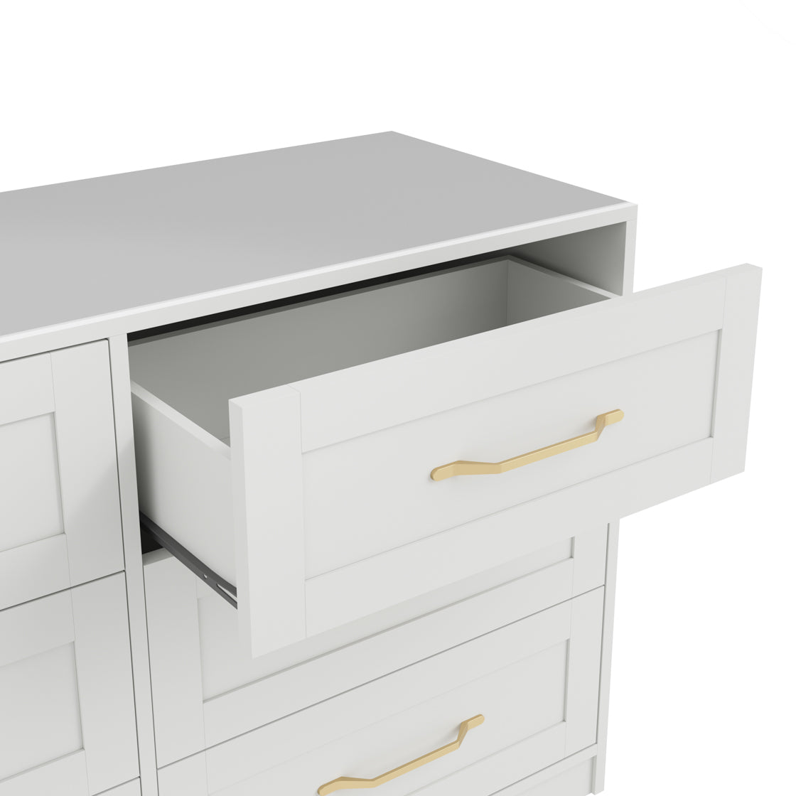 Austen White & Gold Chest of Drawers | 6 Drawers